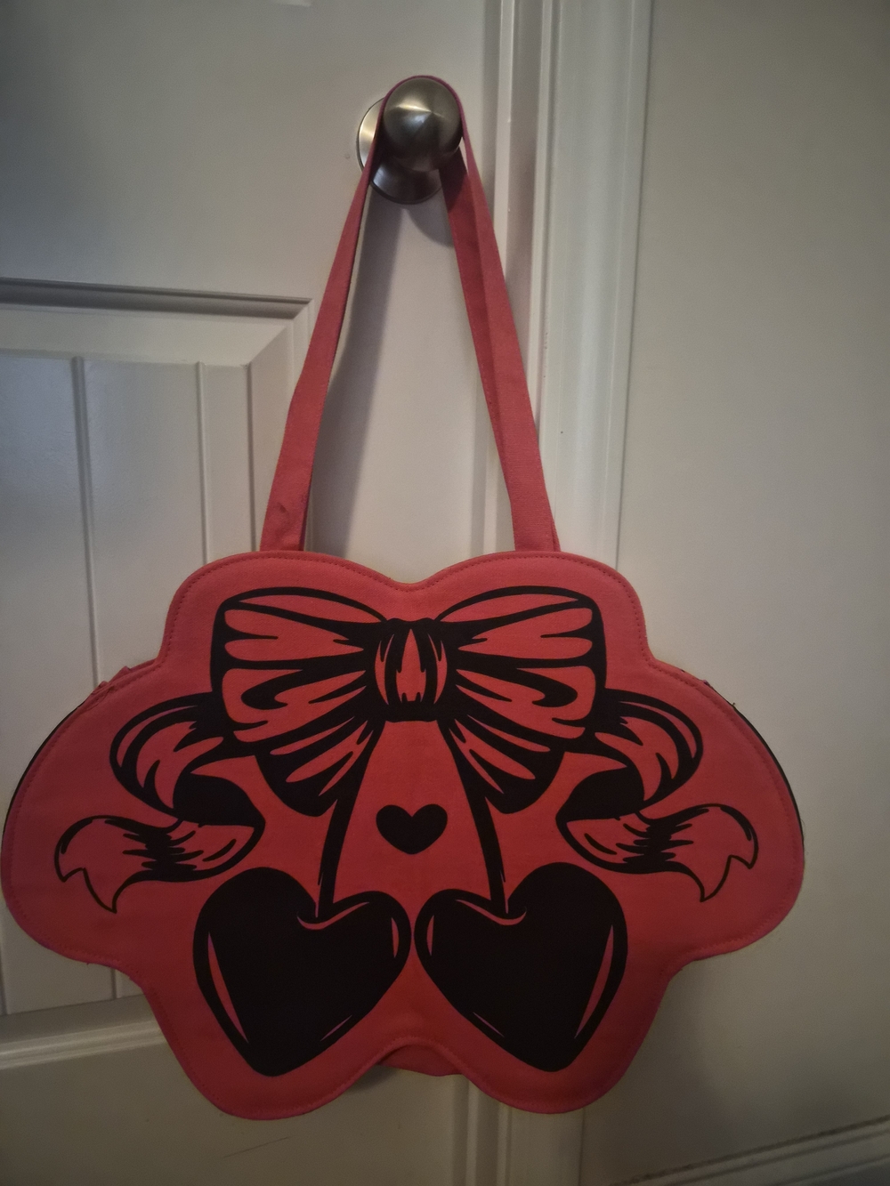 Red Cherries and Bow Tote Bag - Women's Fashion Bag